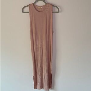 rag & bone Ribbed Pink Maxi Tank Dress
